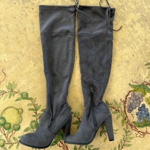 Over the Knee Boots - Gray